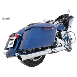 POT DÉCHAPPEMENTS TAB SLIP-ON 4" B.A.M. CHROME HARLEY DAVIDSON FLH FLT TOURING 1995-2016