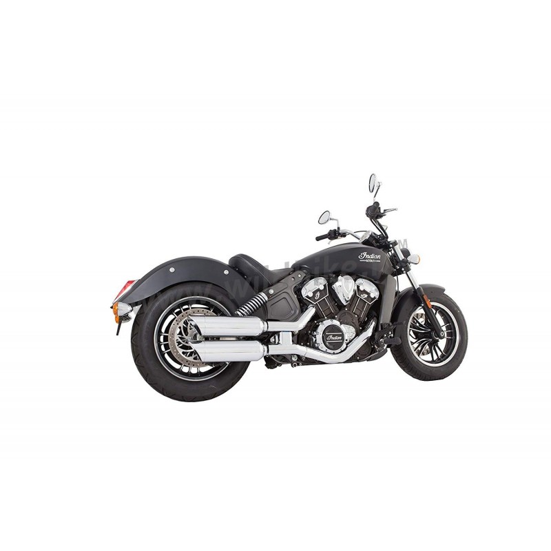 AUSPUFFANLANGEN TAB PERFORMANCE SLIP-ON 4" KURZ CHROM INDIAN SCOUT 2015-2023