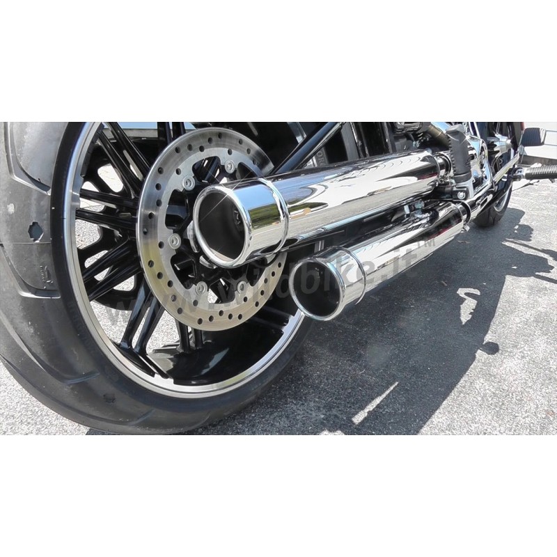 SCARICHI MARMITTE TAB SLIP-ON 3.5" LUNGHI CROMATIHARLEY DAVIDSON SOFTAIL 2018-2024