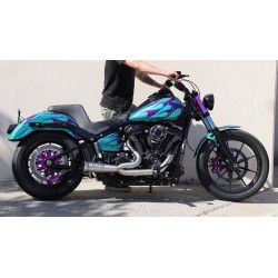 AUSPUFF 2-INTO-1 TBR COMP-S SHORTY TURN-OUT INOX HARLEY DAVIDSON SOFTAIL 2018-2024