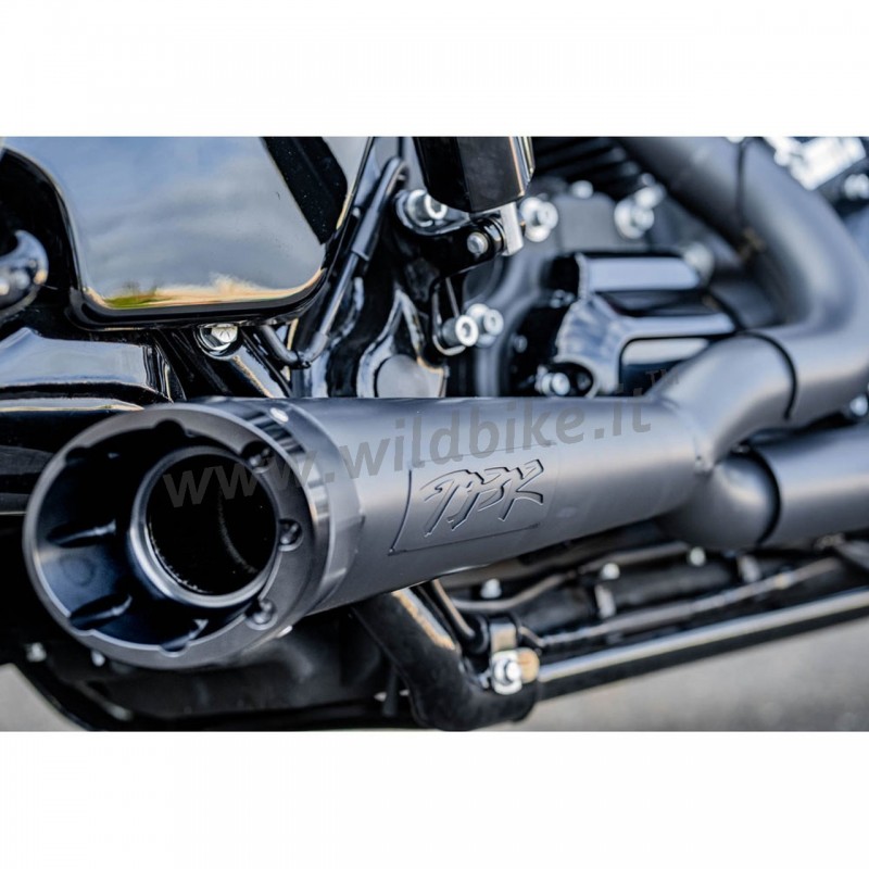 SCARICO TBR COMP 2IN1 SHORTY TURN-OUT NERO HARLEY DAVIDSON FLFB FXBR FXDR SOFTAIL M-EIGHT 18-24