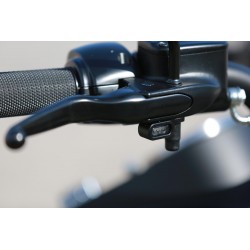 MINI BLACK TURN SIGNALS DRAG LED SMOKED EU APPROVED FOR HANDLEBAR HARLEY DAVIDSON FXD DYNA '99-'17