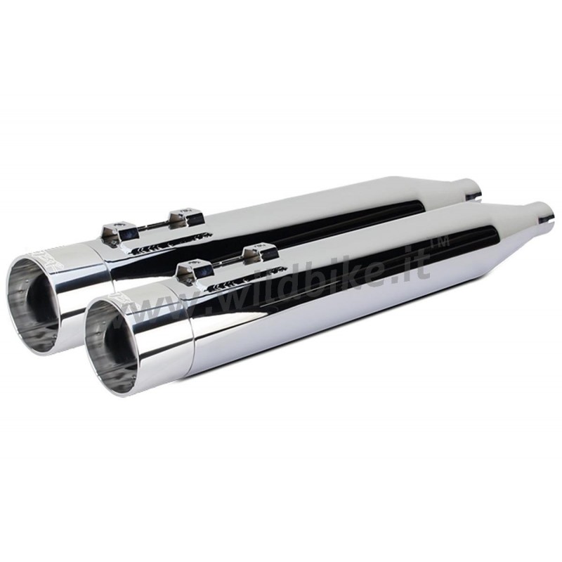 SCARICHI MARMITTE 4" TBR INOX LUCIDO HARLEY DAVIDSON FLH/FLT TOURING 17-24