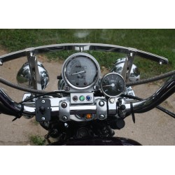 CONTAGIRI ELETTRONICO MINI QUADRANTE NERO 60 MM ACCIAIO CUSTOM HONDA VT 750 C4 SHADOW 04-07