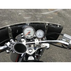 ELECTRONIC MINI TACHOMETER STEEL 60 MM WHITE FACE HONDA VT 750C SHADOW