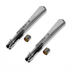 SCARICHI MARMITTE UNIVERSALI SET SLIP-ON 60 CM WIDE CROMATI PER MOTO