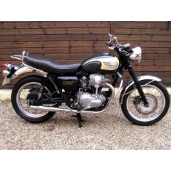 SCARICHI MARMITTE UNIVERSALI SET SLIP-ON 48 CM VINTAGE FINALE A CAMPANA CROMATI PER MOTO