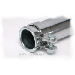 SET SILENCIEUX D'ÉCHAPPEMENTS UNIVERSEL SLIP-ON 70 CM WIDE CHROME POUR MOTOCYCLETTES