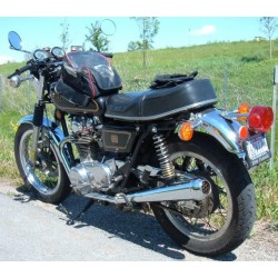 SCARICHI MARMITTE UNIVERSALI SET SLIP-ON VINTAGE MEGAPHONE 70 CM CROMATI PER MOTO