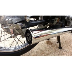 EXHAUSTS MUFFLERS SET SLIP-ON 60 CM WIDE CHROME FOR MOTORCYCLES