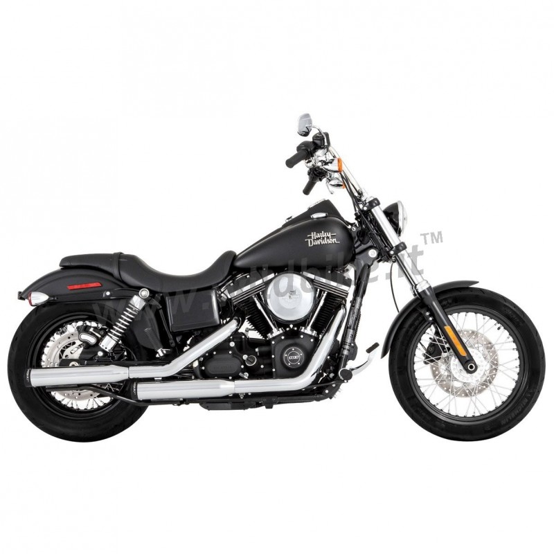 SCARICHI MARMITTE RINEHART DUALS 3" SLIP-ON CROMATI HARLEY DAVIDSON FXD DYNA 2006-2017