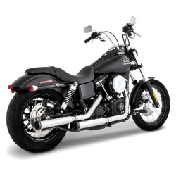 SCARICHI MARMITTE RINEHART DUALS 3" SLIP-ON CROMATI HARLEY DAVIDSON FXD DYNA 2006-2017