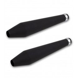 SCARICHI MARMITTE UNIVERSALI SET SLIP-ON 48 CM TAPERED NERI PER MOTO