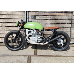 EXHAUSTS MUFFLERS SET SLIP-ON 48 CM TAPERED BLACK FOR MOTORCYCLES