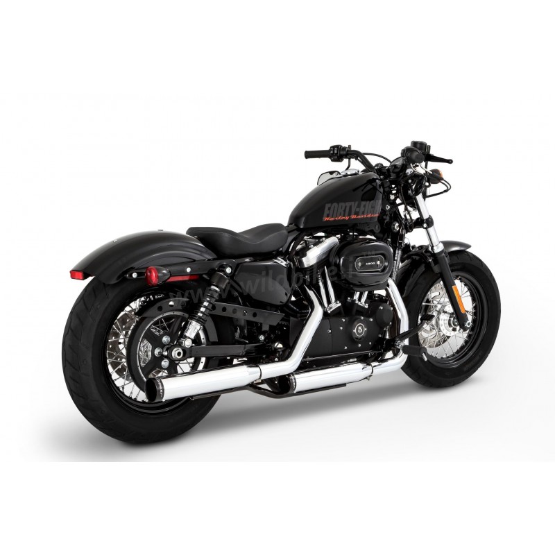 AUSPUFF SCHALLDÄMPFER 3" SLIP-ON RINEHART CHROM/SCHWARZ HARLEY DAVIDSON XL SPORTSTER '14-'20