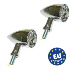 CLIGNOTANTS LED BULLET HEAVY DUTY EU APPROUVE POUR MOTO CUSTOM ET HARLEY DAVIDSON