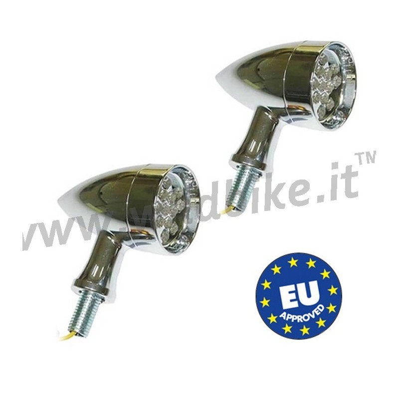 TURN SIGNALS LED BULLET HEAVY DUTY EU APPROVED FOR CUSTOM MOTORCYCLE AND HARLEY DAVIDSON