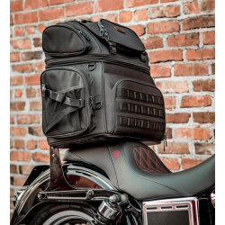 TRAVEL TAIL BAG BR3400 TACTICAL SISSY BAR LUGGAGE RACK MOTORCYCLE AND HARLEY DAVIDSON