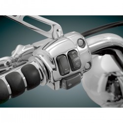 GUSCI ALLOGGIAMENTI CROMATI PER COMANDI HARLEY DAVIDSON 1996-2014
