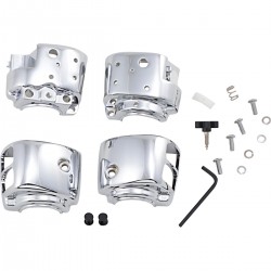 GUSCI ALLOGGIAMENTI CROMATI PER COMANDI HARLEY DAVIDSON 1996-2014