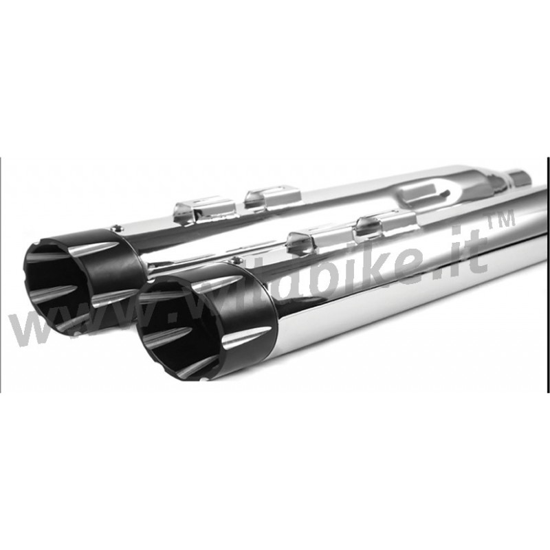 SCARICHI SLIP-ON 4.5" POWERHOUSE CROMATI HARLEY DAVIDSON FLH FLT TOURING 2017-25