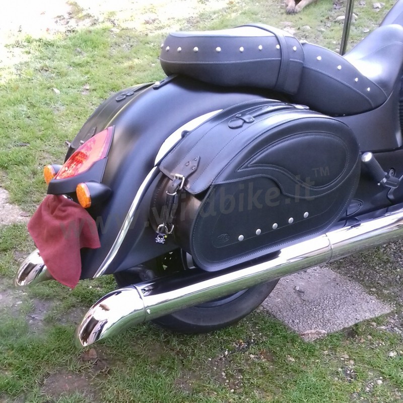 SCARICHI MARMITTE SLIP-ON 4" TURN-OUT CROMATI PER INDIAN CHIEF '14-'19