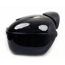 TASCHE TOP CASE SCHWARZ MIT RÜCKENLEHNE CUSTOM MOTORRAD UND HARLEY