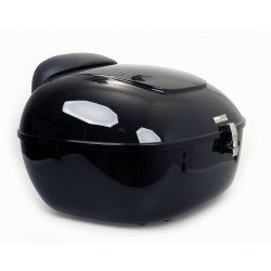 BORSA BAULE TOP CASE RIGIDO NERO CON SCHIENALE MOTO CUSTOM E HARLEY DAVIDSON