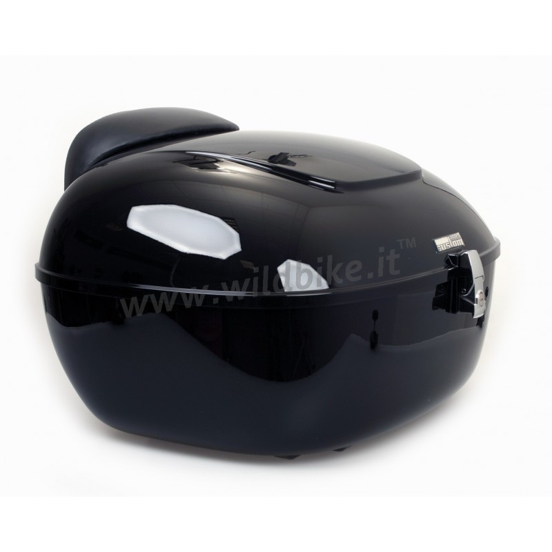 TASCHE TOP CASE SCHWARZ MIT RÜCKENLEHNE CUSTOM MOTORRAD UND HARLEY