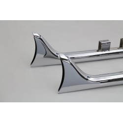 AUSPUFFANLAGEN ERWEITERUNG WYATT FISHTAIL 36"CHROM HARLEY DAVIDSON FLH FLT TOURING 2017-2024