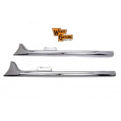 EXHAUSTS EXTENSION SET WYATT FISHTAIL 36" CHROME HARLEY DAVIDSON FLH FLT TOURING '95-'16