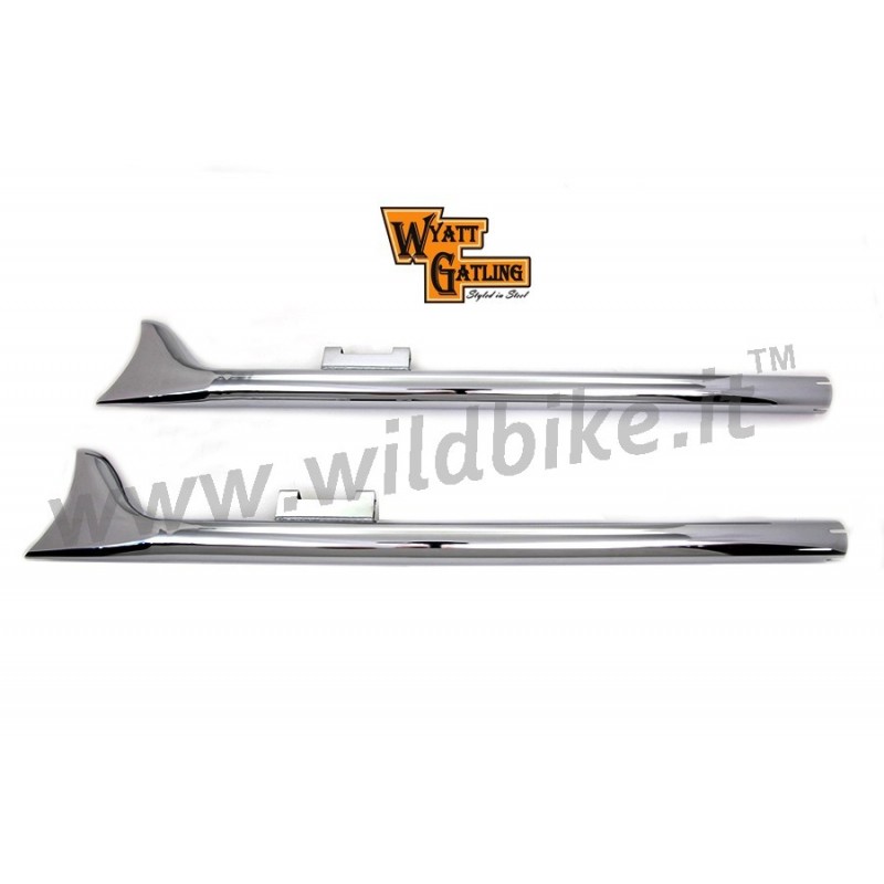 SCARICHI ESTENSIONI WYATT FISHTAIL 36" CROMATI HARLEY DAVIDSON FLH FLT TOURING '95-'16