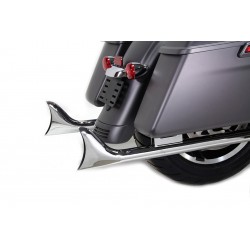 SCARICHI ESTENSIONI WYATT FISHTAIL 36" CROMATI HARLEY DAVIDSON FLH FLT TOURING '95-'16
