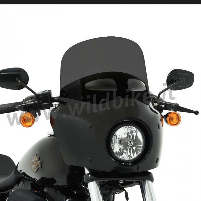 WINDSCHUTZSCHEIBE SUPERIOR 11" 28 CM. DUNKEL SCHWARZ RAUCH MIT LUFTANSAUGUNG FÜR ROAD WARRIOR FAIRING