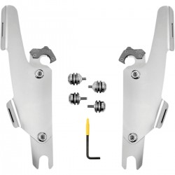 STAINLESS MOUNT KIT BATWING FAIRING HARLEY DAVIDSON FLFB SOFTAIL FATBOY 18-20