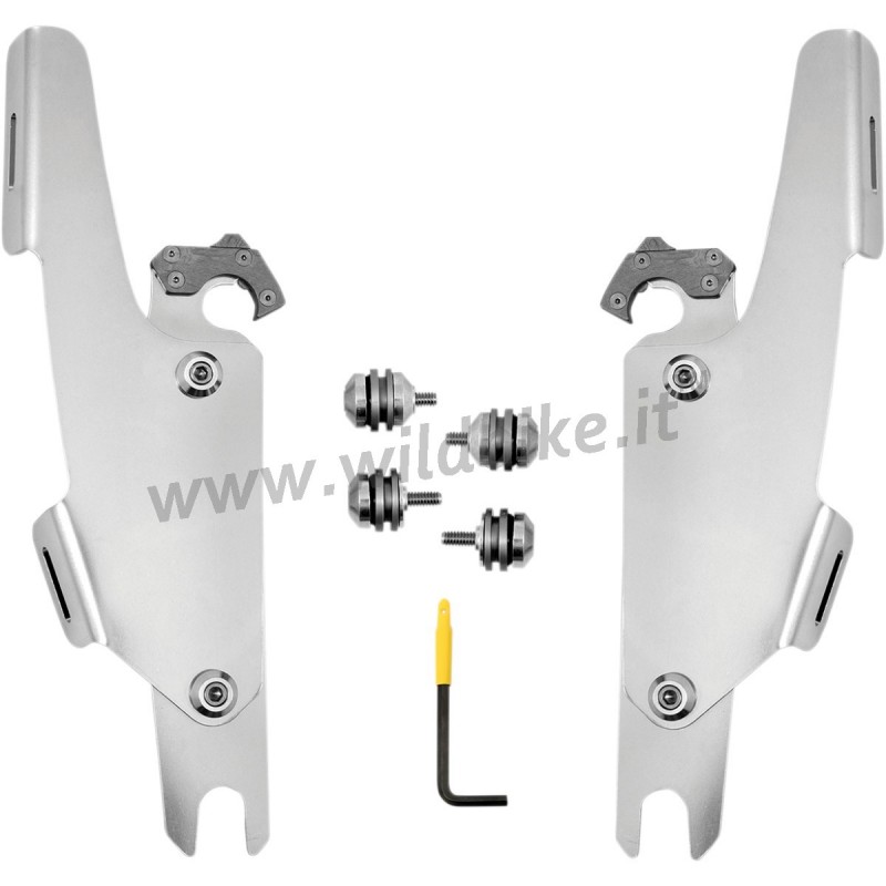 Schnellverschluss -System KIT EDELSTAHL BATWING FAIRING HARLEY DAVIDSON FLFB SOFTAIL FATBOY 18-20