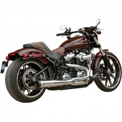 EXHAUSTS 2INTO1 S&S SUPERSTREET RACE CHROME/BLACK HARLEY DAVIDSON SOFTAIL M-EIGHT '18-'20