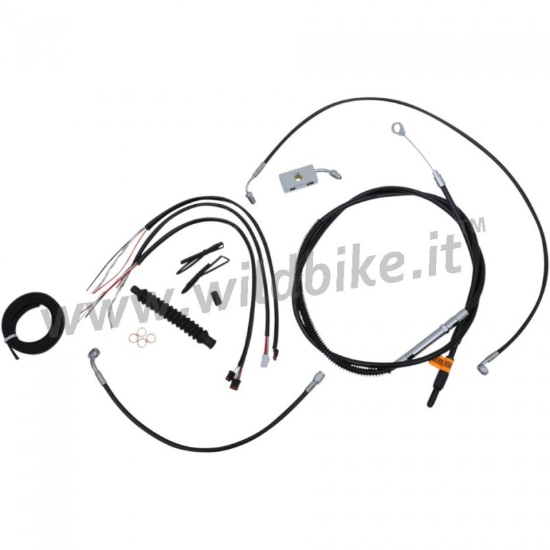 COMPLETE CABLE LINE KITS HANDLEBAR APE HANGER 12"/14" HARLEY DAVIDSON SOFTAIL M-EIGHT 18-20