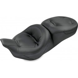 SELLE EN CUIR 2-UP MUSTANG REGAL PILLOW™ NOIR HARLEY DAVIDSON FLH FLT TOURING 08-20