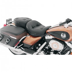 SELLA IN PELLE 2-UP MUSTANG REGAL PILLOW™ BORCHIATA BC HARLEY DAVIDSON FLH FLT TOURING 08-20