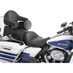 SELLA IN PELLE 2-UP MUSTANG VINTAGE™CON SCHIENALE HARLEY DAVIDSON FLH FLT TOURING 08-20