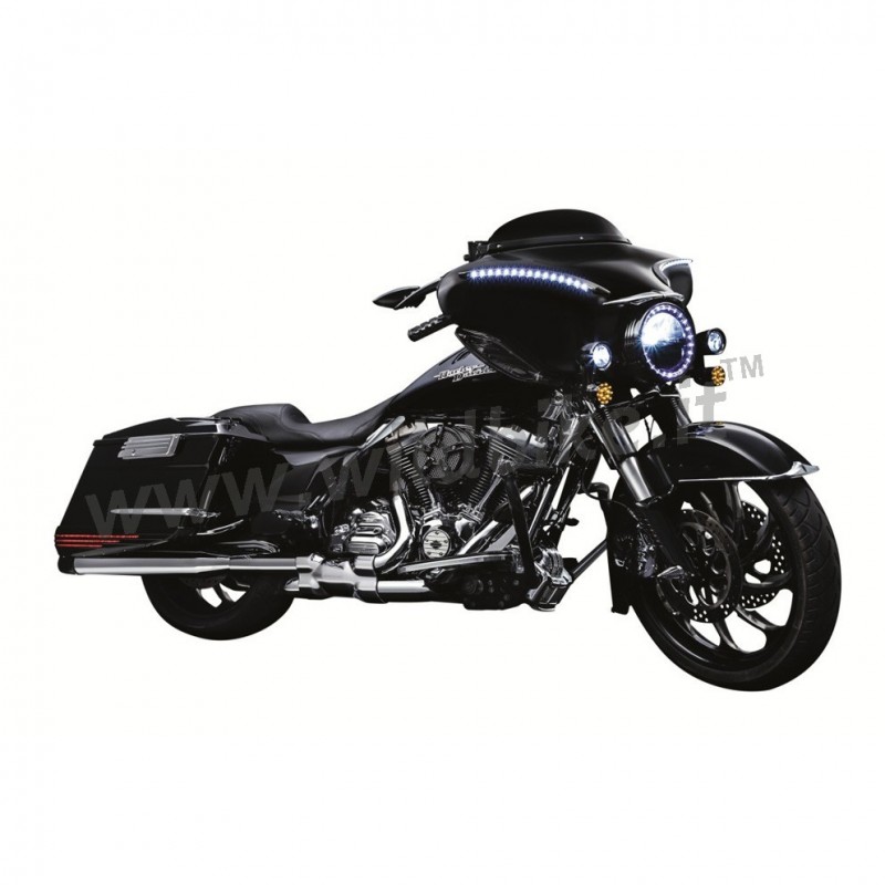 DEKO FRIESE SCHWARZEN FÜR WINDSCHUTZSCHEIBE HARLEY DAVIDSON FLH TOURING 96-13