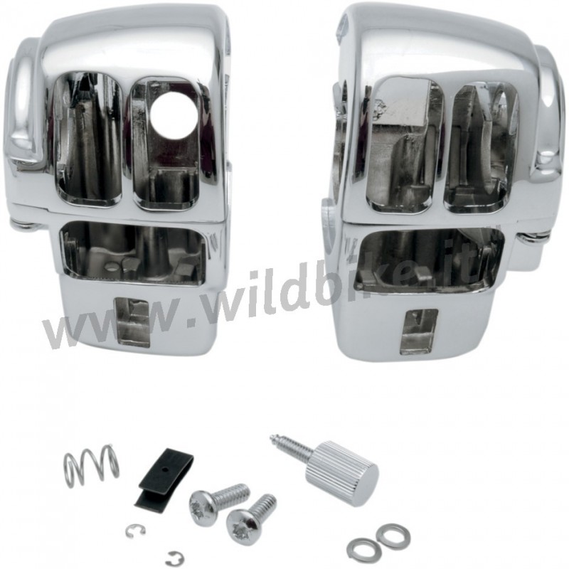 CONTROLE DE COMMUTATEUR CHROME DE GUIDON POUR HARLEY DAVIDSON FLH FLT TOURING 96-07