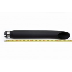 SCARICHI MARMITTE UNIVERSALI SET SLIP-ON TURN OUT CURVI 50 CM NERI PER MOTO CUSTOM