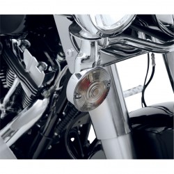 LED UMBAUSATZ GERÄUCHERT BLINKLICHT LINSE HARLEY DAVIDSON FLHR ROAD KING 99-20