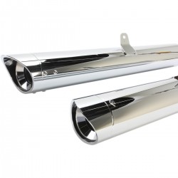 EXHAUSTS SLIP-ON COBRA CLASSIC LONG 4 "SCALLOPED CHROME HONDA GL1800 GOLDWING/F6B 12-17