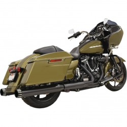 EXHAUST MUFFLERS SLIP-ON BASSANI QNT 4" BLACK FOR HARLEY DAVIDSON FLH FLT TOURING 17-20