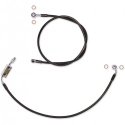 BLACK CABLE WITH ABS STAINLESS STEEL LINE KITS FRONT BRAKE EXT 27" HARLEY DAVIDSON XL SPORTSTER 14-20