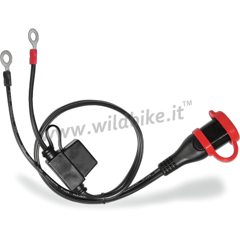 CAVO CONNETTORE PERMANENTE PER CARICABATTERIE TECMATE OPTIMATE AUTO E MOTO