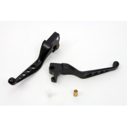 LEVIERS EN ALUMINIUM NOIR perforé POUR HARLEY DAVIDSON XL SPORTSTER 07-13